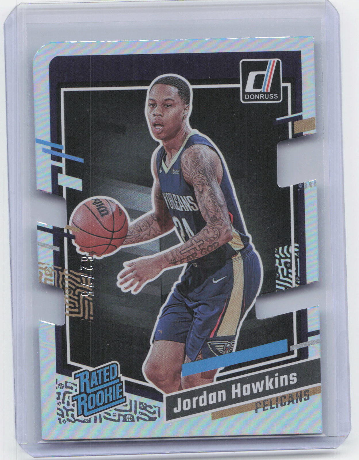 2023-24 Donruss #219 Jordan Hawkins Silver Die Cut Press Proof #/75