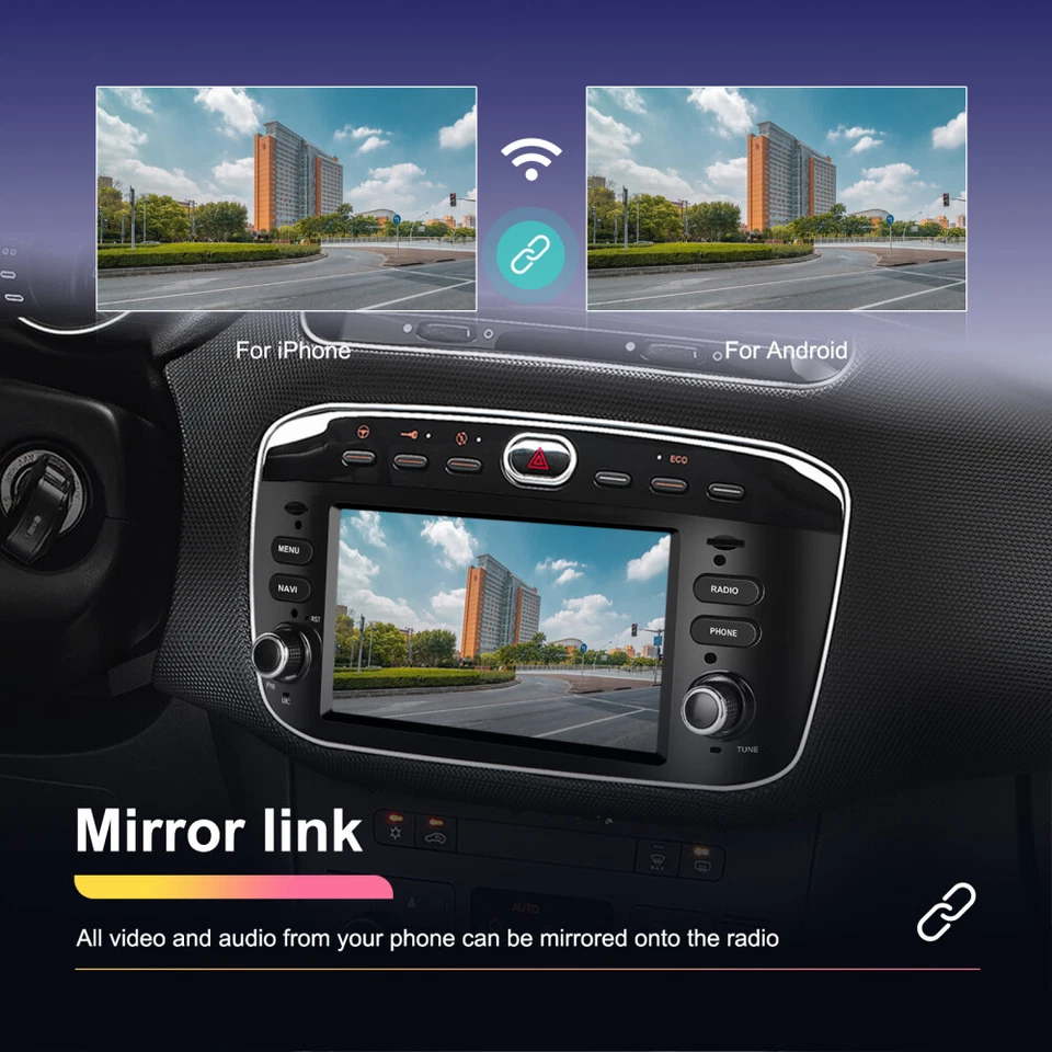 Für Fiat Punto 10-16/Linea 12-15 1+32G 6.2" Autoradio Android 13 GPS Navi FM RDS - Bild 3 von 4