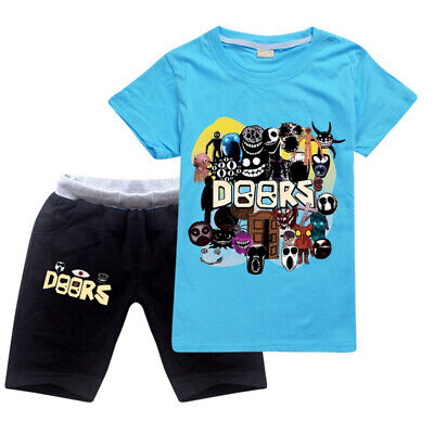 Kids Roblox Print Casual T-shirt Tops Boys Girls Cartoon Summer Crew Neck  Tee Shirts Casual Pullover Tops