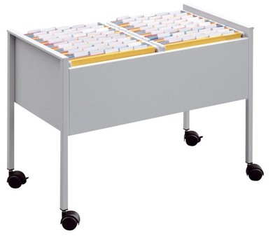 DURABLE Hängemappen-Wagen 'Economy 100 DUO', silber metallic