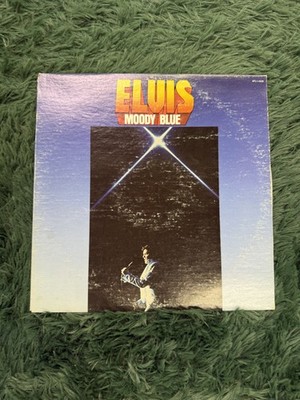 Elvis Presley - Moody Blue Blue Vinyl LP Record 1977 RCA AFL1-2428 VG/VG
