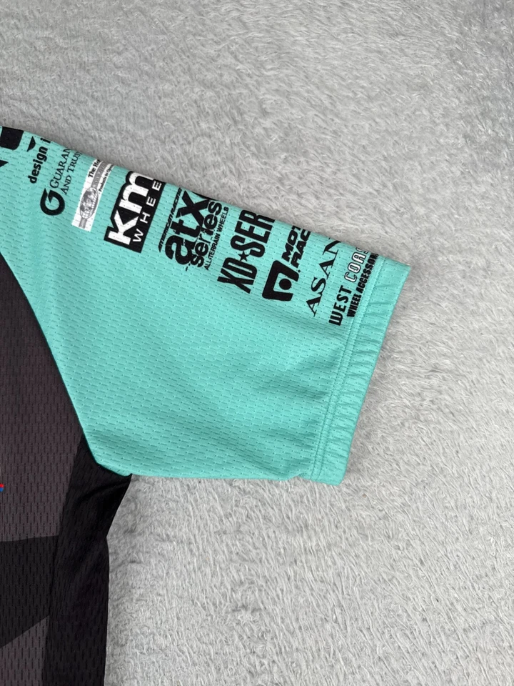 Женская велосипедная майка Panache большая черная бирюзовая American Racing на молнии из полиэстера - Изображение 2 из 4