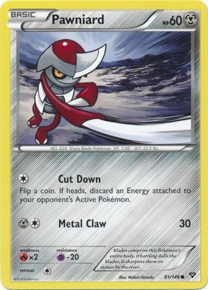 Pawniard - 81/146 - Common (Lp) XY Base Set - Metal Pokémon