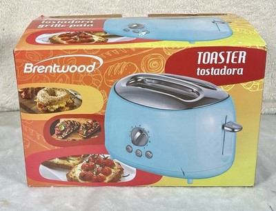 Brentwood Cool-Touch 2-Slice Retro Toaster (Blue) New Open Box