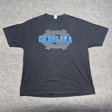 Vintage University Of North Carolina Tar Heels T-Shirt XL RARE MENS BLACK LOGO