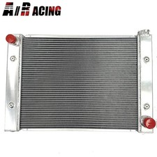 New Brand Universal 2 Row Silver Full Aluminum Racing Radiator Rear V Mount