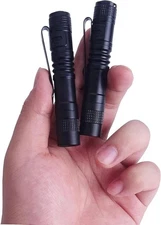 kemaily Handheld Pen Flashlight 150 Lumens Lamp Clip Mini Light Black 