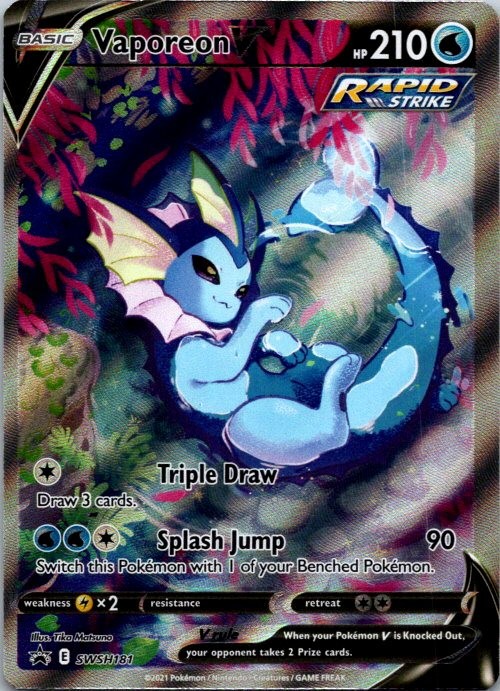 Vaporeon V Promo SWSH: Sword & Shield Promo Cards SWSH181 NM