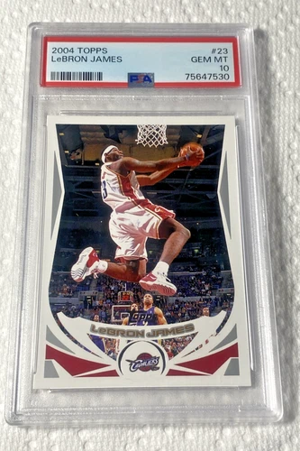 PSA 10 2004 Topps LeBron James #23 GEM MINT 2nd Year INVESTMENT card!!! HOT!!