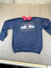Vintage Fruit of The Loom Crewneck Sweatshirt Embroidered Cats Size XL