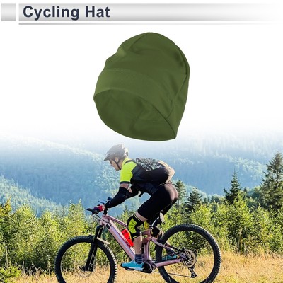 Cycling Hat Sweat Wicking Breathable Baiku Silk Mesh Fabric Green 25x18cm 1 Pcs