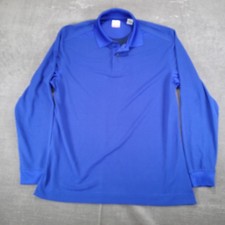 Callaway C-Tech Mens Long Sleeve Polo Shirt Blue Performance Golf Med