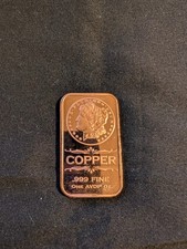 1 oz. Morgan .999 fine copper bar