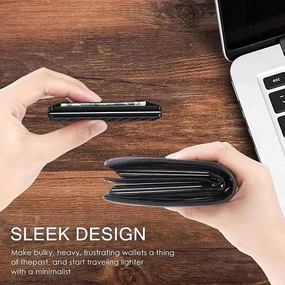 Cartera de titanio estilo The Ridge con clip para dinero o correa para efectivo - Bloqueo RFID Foto 2 de 4