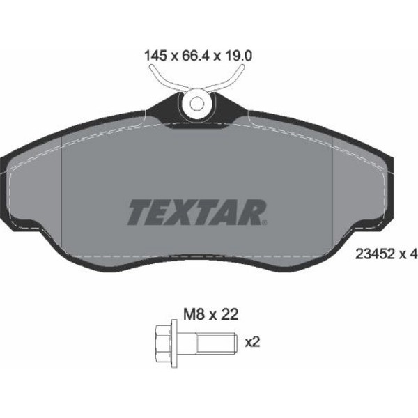 Textar 2345201 Bremsbelagsatz FüR Land Rover Discovery Range P38A L318-image