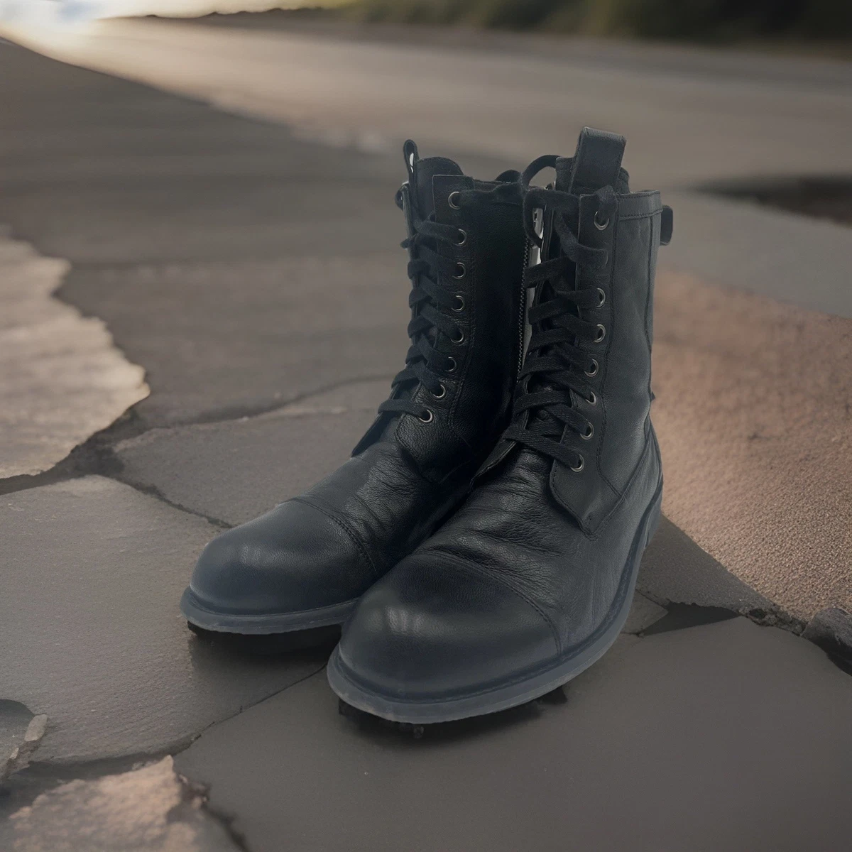 John Varvatos Lace Up Solid Boots for Men | eBay display picture 2