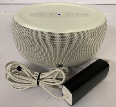 JBL Link 300 Wi-Fi Bluetooth Google Voice-Active Speaker - White - SHOWN WORKING