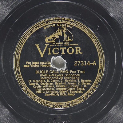 METRONOME ALL-STAR BAND Bugle Call Rag / One O'Clock Jump VICTOR 27314 VG 78 10''