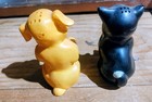 Vintage Kennel Ration Fido Fifi Salt & Pepper Dog Cat Shakers F&F Mold Die Works — photo 6