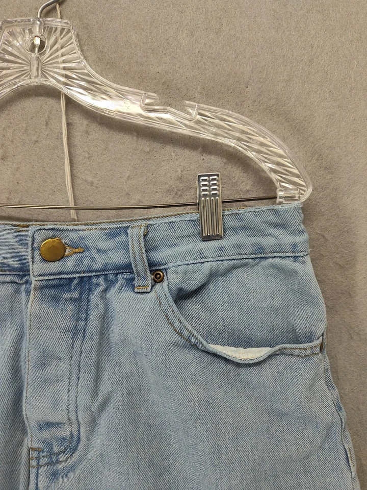 Shorts jeans Forever 21 feminino 31 jeans cintura alta algemado casual clássico shorts - Imagem 3 de 4