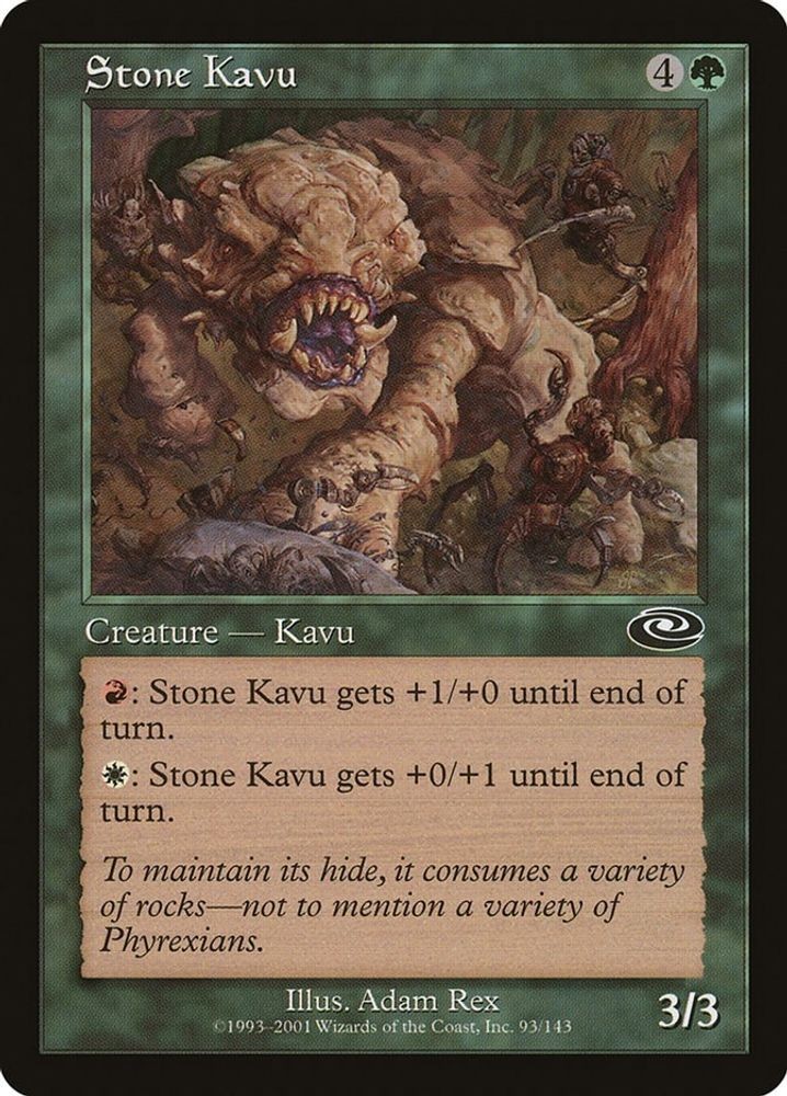 2001 Magic: The Gathering Planeshift Stone Kavu (#93, Common, Moderately Played)