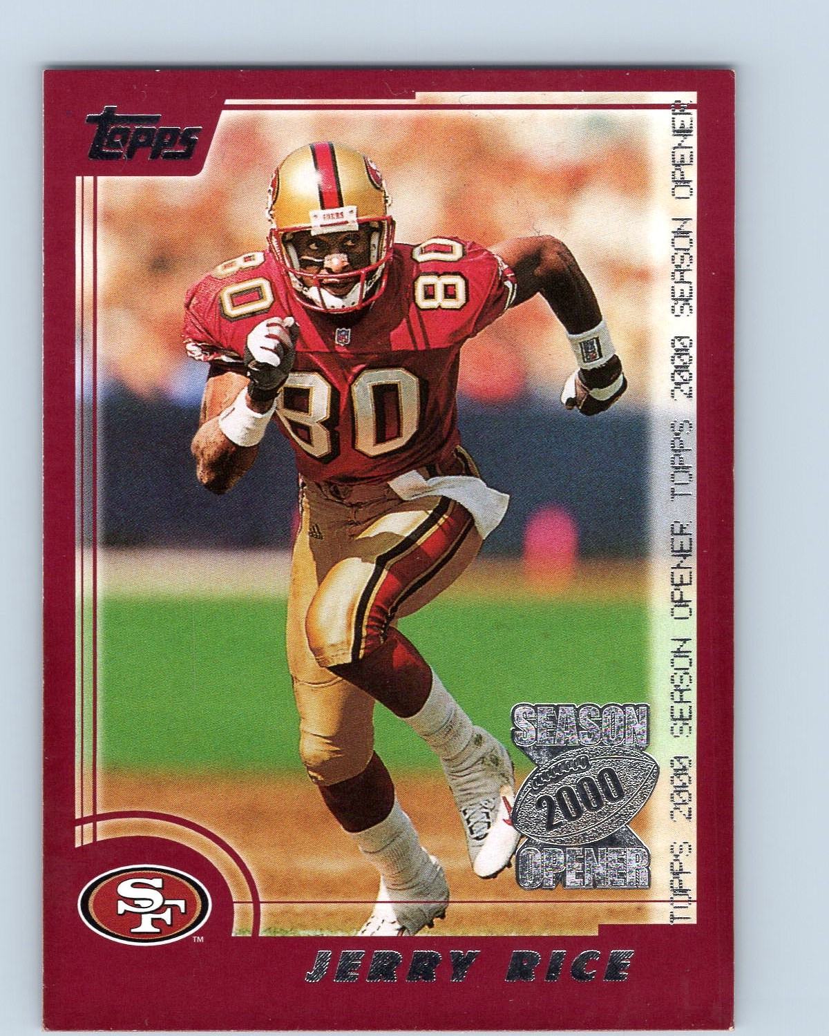 2000 Topps Season Opener #7 Jerry Rice San Francisco 49ers Football Card HOF
