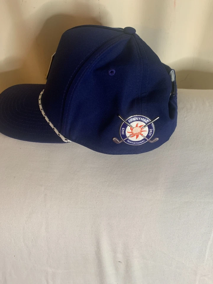 NUEVO CON ETIQUETAS Footjoy Cuerda Snapback Sombrero FJ Golf Azul Sunnymac Invitational Foto 3 de 4