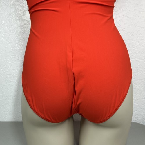 Anita Rosa Faia Elouise Swimsuit 14H Zip front One Piece Red Orange Germany - Picture 8 of 16