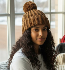 Crochet Winter Hat With Matching Pom Pom