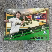 Jamie Arnold Draft Night COLORMATCH GREEN REFRACTOR /99 - 2025 Bowman Draft