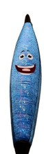 Giant 75" Inflatable Neon Star Sparkling Blue Fabric Smiling Banana Party Deco
