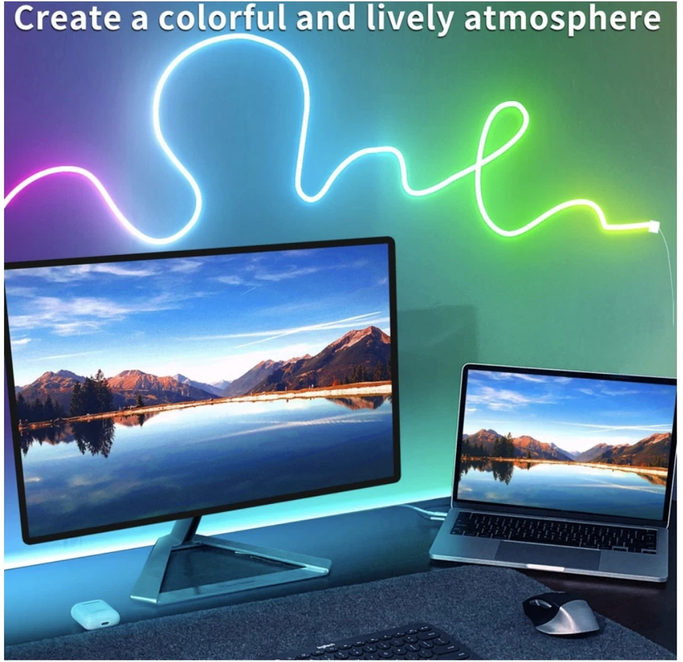 200Ft Neon Rope Lights,Flexible Led Rope Lights Control with App/Remote - Image 4 of 4