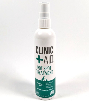 Clinic + Aid By Cosmos Hot Spot Treatment Soothing Spray Dogs & Cats 8 oz