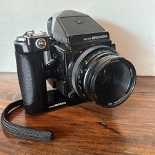 ZENZA BRONICA ETRSi Zenza 75mm2.8 220Film Back Prism Finder Speed Grip E TESTED