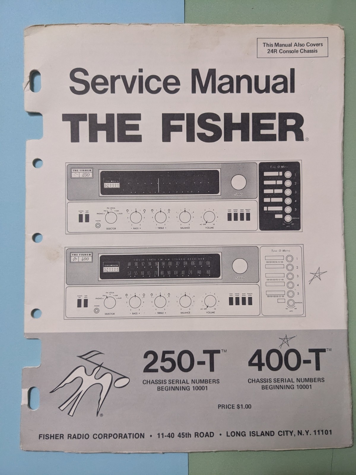 Fisher 250-T & 400-T Receiver Service Manual