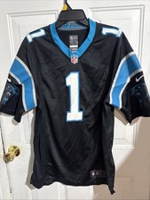 Nike NFL Carolina Panthers Cam Newton #1 On Field Black Jersey Size M