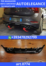 ART. 0774 Diffusor Geeignet Für VW Polo AW1 2017-2022 Look GTI Schwarz Glänzend
