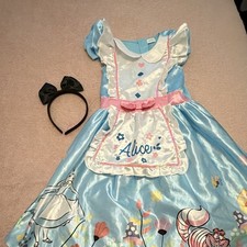 Alice in Wonderland Fancy Dress Blue Polyester Dress 6-7 years.