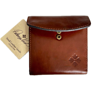 Patricia Nash Reiti Bifold Wallet Distressed Vintage Leather in Cognac NEW
