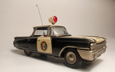 ICHIKO POLICE AUTO POLIZIA LATTA GIOCATTOLO FRIZIONE '60s MADE IN JAPAN EPOCA