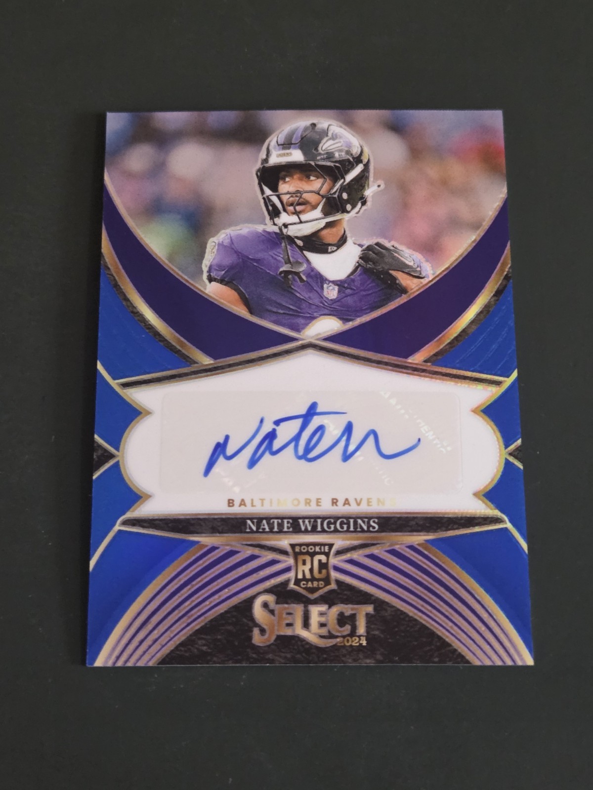 Nate Wiggins Panini Select Select Signatures #SSPNWS Blue Prizm