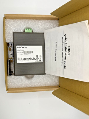MOXA IMC-21-M-SC Industrial Media Converter DIN Rail 12-48VDC Ethernet Fibre
