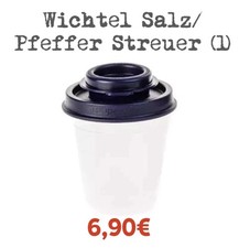 Tupperware Wichtel Salzstreuer Pfefferstreuer Streuer transparent blau🍀NEU