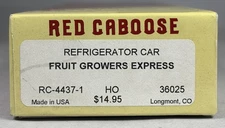 Red Caboose HO Fruit Growers Express 40' Iced Reefer #36025, NIB!