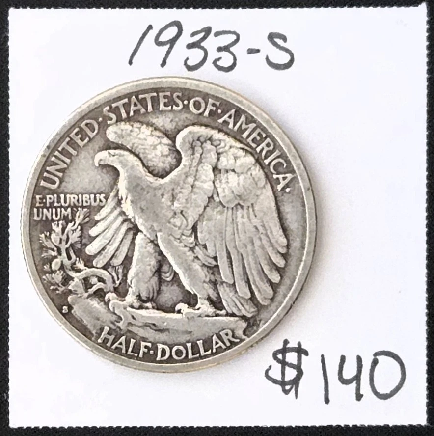 1933-S Walking Liberty Half Dollar - TOUGHER DATE - Extra Fine Example Coin! - Image 2 of 4