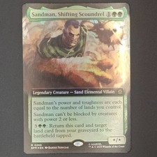 Magic The Gathering Sandman Shifting Scoundrel Foil Marvel SPM 0266 MTG