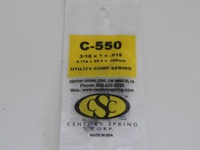 Century Spring C-550 Compression Spring 3/16 x 1 x .016 pack of 6
