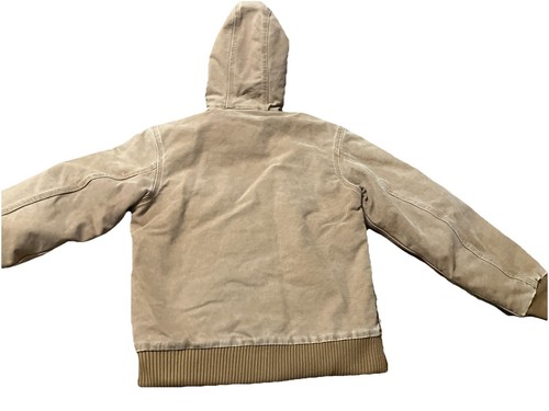 Carhartt YYJ130 BRN Brown Jacket Lined Youth Sz L Boys 10-12 Hooded - Picture 4 of 4
