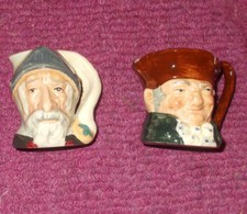 ROYAL DOULTON MINIATURE CHARACTER JUGS - SELECT TOBY JUG DON QUIXOTE OLD CHARLIE