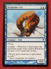 Magic The Gathering ZENDIKAR WINDRIDER EEL blue card MTG